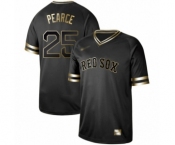 Men's Boston Red Sox #25 Steve Pearce Authentic Black Gold Fashion Baseball Jersey