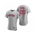 Men's Boston Red Sox #26 Wade Boggs Nike Gray Authentic Road Jersey