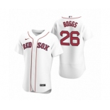 Men's Boston Red Sox #26 Wade Boggs Nike White Authentic 2020 Home Jersey