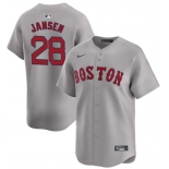 Men's Boston Red Sox #28 Danny Jansen Gray 2024 Away Limited Stitched Baseball Jersey