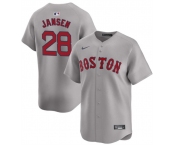 Men's Boston Red Sox #28 Danny Jansen Gray 2024 Away Limited Stitched Baseball Jersey