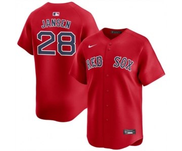 Men's Boston Red Sox #28 Danny Jansen Red 2024 Alternate Limited Stitched Baseball Jersey