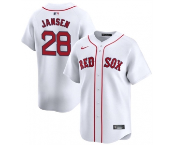 Men's Boston Red Sox #28 Danny Jansen White 2024 Home Limited Stitched Baseball Jersey