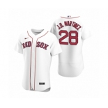 Men's Boston Red Sox #28 J.D. Martinez Nike White Authentic 2020 Home Jersey