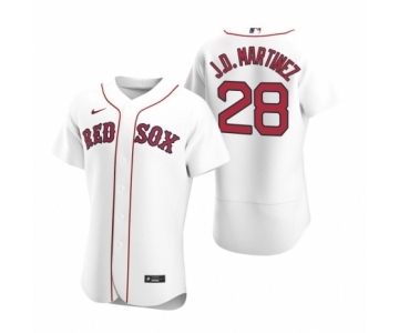 Men's Boston Red Sox #28 J.D. Martinez Nike White Authentic 2020 Home Jersey