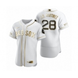 Men's Boston Red Sox #28 J.D. Martinez Nike White Authentic Golden Edition Jersey