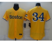 Men's Boston Red Sox #34 David Ortiz Nike Gold 2021 City Connect Jersey