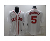 Men's Boston Red Sox #5 Enrique Hernandez Nike White Game Jersey