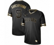 Men's Boston Red Sox #5 Nomar Garciaparra Authentic Black Gold Fashion Baseball Jersey