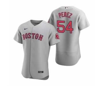 Men's Boston Red Sox #54 Martin Perez Nike Gray Authentic Road Jersey