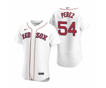 Men's Boston Red Sox #54 Martin Perez Nike White Authentic 2020 Home Jersey