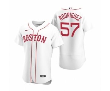 Men's Boston Red Sox #57 Eduardo Rodriguez Nike White Authentic 2020 Alternate Jersey