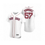 Men's Boston Red Sox #57 Eduardo Rodriguez Nike White Authentic 2020 Home Jersey