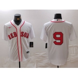 Men's Boston Red Sox #9 Ted Williams White Cool Base Stitched Jersey