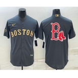 Men's Boston Red Sox Big Logo Grey 2022 All Star Stitched Cool Base Nike Jersey