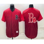 Men's Boston Red Sox Big Logo Nike Red Fade Stitched Jersey