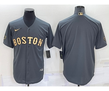 Men's Boston Red Sox Blank Grey 2022 All Star Stitched Cool Base Nike Jersey