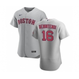 Men's Nike Boston Red Sox #16 Andrew Benintendi Gray Road 2020 Authentic Team Baseball Jersey