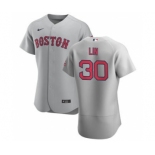 Men's Nike Boston Red Sox #30 Tzu-Wei Lin Gray Road 2020 Authentic Team Baseball Jersey