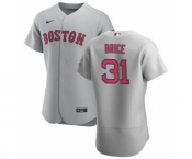 Men's Nike Boston Red Sox #31 Austin Brice Gray Road 2020 Authentic Team Baseball Jersey