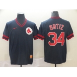 Men's Nike Boston Red Sox  #34 David Ortiz  Navy Blue M&N MLB Jersey