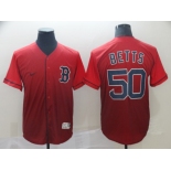 Men's Nike Boston Red Sox #50 Mookie Betts Red Drift Fashion MLB Jersey