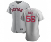 Men's Nike Boston Red Sox #56 Matt Hall Gray Road 2020 Authentic Team Baseball Jersey