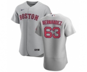 Men's Nike Boston Red Sox #63 Darwinzon Hernandez Gray Road 2020 Authentic Team Baseball Jersey