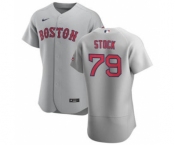 Men's Nike Boston Red Sox #79 Robert Stock Gray Road 2020 Authentic Team Baseball Jersey