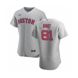 Men's Nike Boston Red Sox #81 Kyle Hart Gray Road 2020 Authentic Team Baseball Jersey