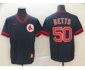 Men's Nike Majestic Boston Red Sox #50 Mookie Betts Navy Blue M&N MLB Jersey