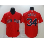 Nike Men's Boston Red Sox #34 David Ortiz Replica Red Alternate Home Retirement Patch Cool Base Baseball Jersey