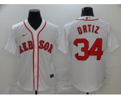 Nike Men's Boston Red Sox #34 David Ortiz Replica White New Alternate Home Cool Base Baseball Jersey