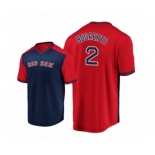 Xander Bogaerts Boston Red Sox #2 Navy Red Iconic Player Majestic Jersey