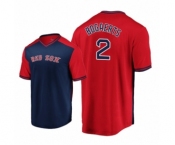 Xander Bogaerts Boston Red Sox #2 Navy Red Iconic Player Majestic Jersey