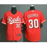 Big Size Cincinnati Reds #30 Ken Griffey Jr Red Stitched MLB Flex Base Nike Jersey