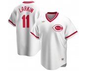 Cincinnati Reds #11 Barry Larkin Nike Home Cooperstown Collection Player MLB Jersey White