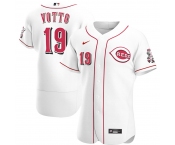 Cincinnati Reds #19 Joey Votto Men's Nike White Home 2020 Authentic Player MLB Jersey