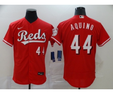 Men Cincinnati Reds #44 AQUINO Nike Red Authentic 2020 Alternate Jersey