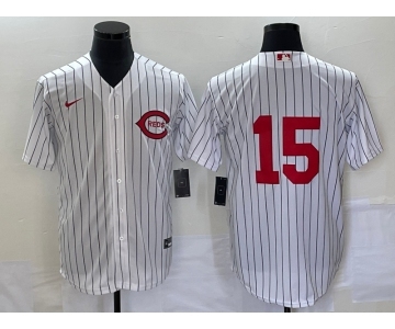 Men's Cincinnati Reds #15 Nick Senzel White Field of Dreams Stitched Baseball Jersey