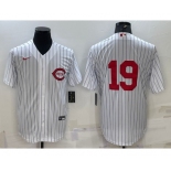 Men's Cincinnati Reds #19 Joey Votto 2022 White Field of Dreams Stitched Baseball Jersey