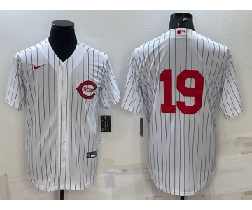 Men's Cincinnati Reds #19 Joey Votto 2022 White Field of Dreams Stitched Baseball Jersey