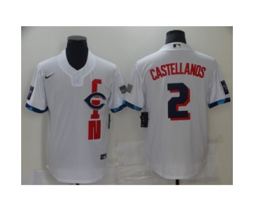 Men's Cincinnati Reds #2 Nick Castellanos Nike White 2021 MLB All-Star Game Replica Jersey