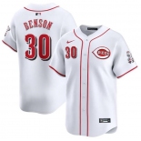 Men's Cincinnati Reds #30 Will Benson White Home Limited Baseball Stitched Jersey