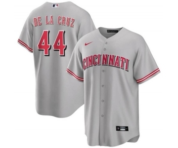 Men's Cincinnati Reds #44 Elly De La Cruz Gray Cool Base Stitched Baseball Jersey