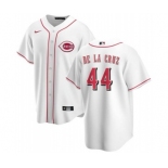 Men's Cincinnati Reds #44 Elly De La Cruz White Cool Base Stitched Baseball Jersey