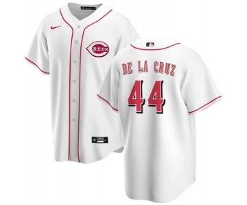 Men's Cincinnati Reds #44 Elly De La Cruz White Cool Base Stitched Baseball Jersey