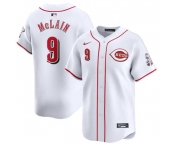 Men's Cincinnati Reds #9 Matt McLain White Home Limited Baseball Stitched Jersey