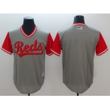 Men's Cincinnati Reds Blank Authentic Grey 2017 Players Weekend Baseball Jersey