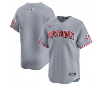 Men's Cincinnati Reds Blank Gray Away Limited Baseball Stitched Jersey